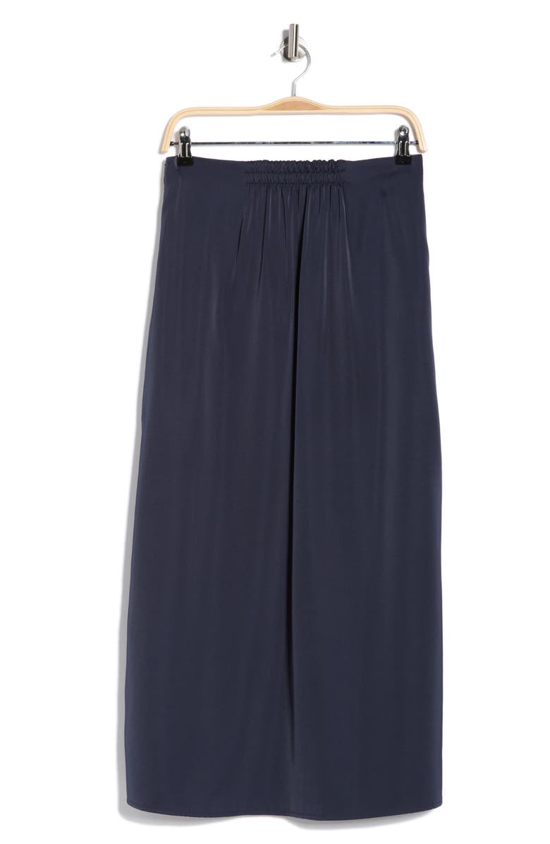 Splendid Satin Midi Skirt, Alternate, color, Navy Blue