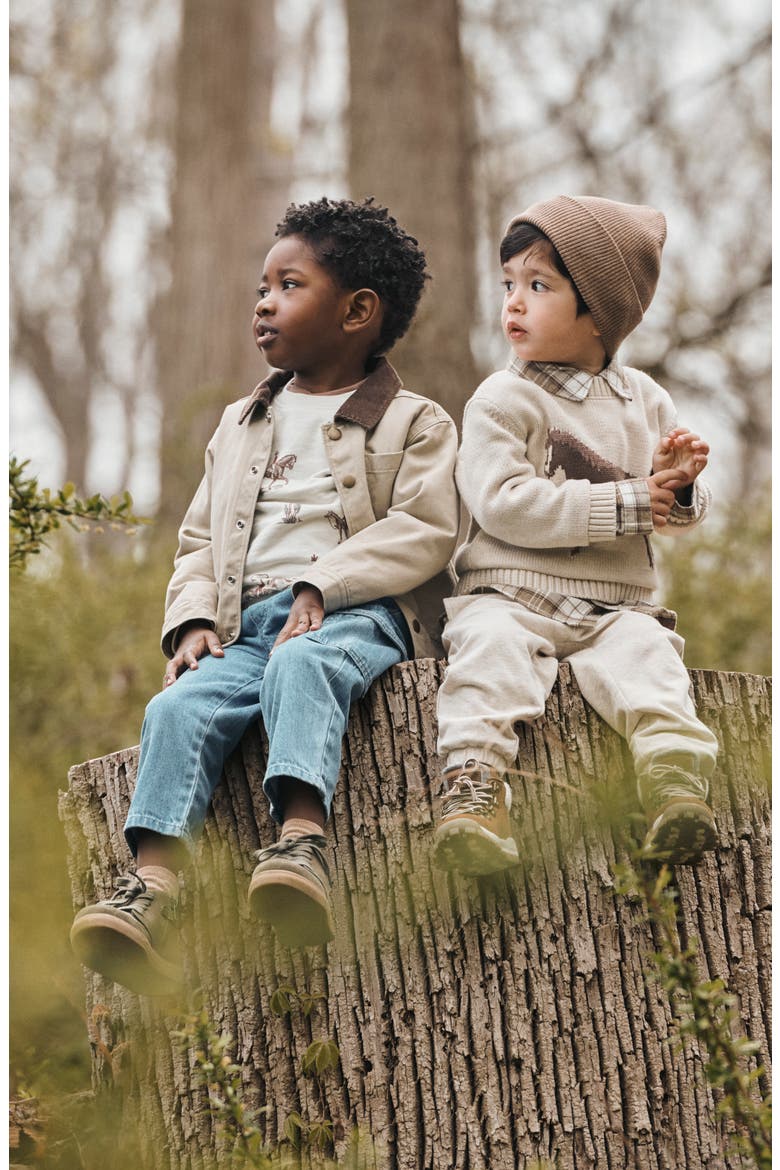 Kids' Organic Cotton Twill Jacket, Alternate, color, LP KHAKI