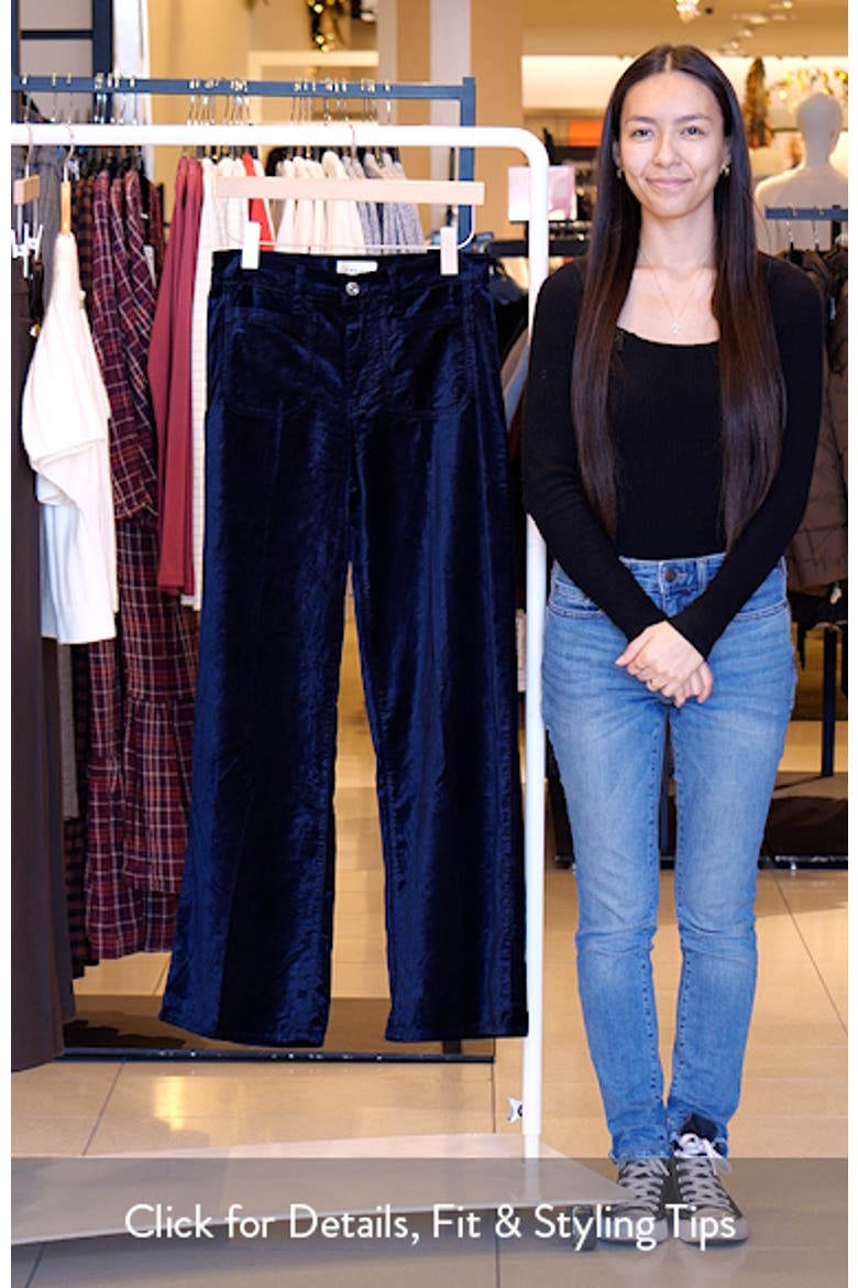 Le Slim Palazzo Velveteen Pants video