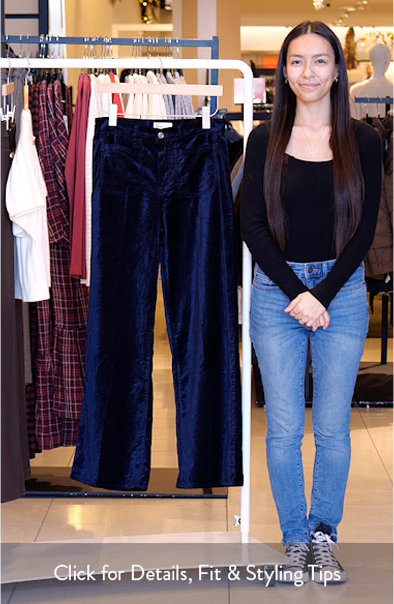 Le Slim Palazzo Velveteen Pants, sales video thumbnail