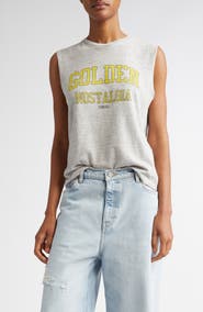 Golden Goose Slim Fit Distressed Graphic Tank
