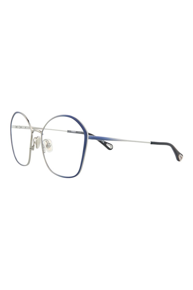Core 56mm Round Optical Glasses, Alternate, color, BLUE BLUE TRANSPARENT