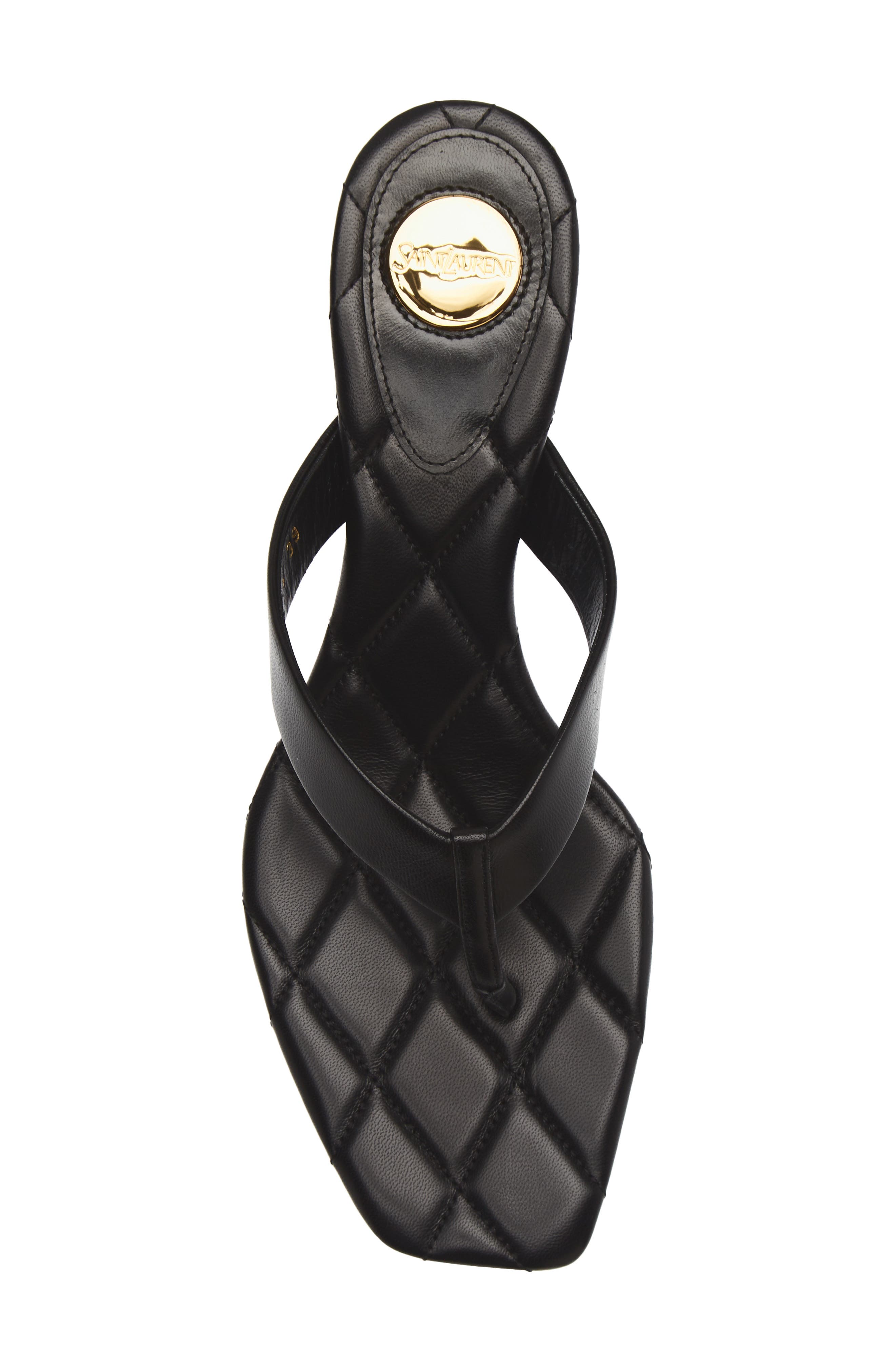 Ice Heeled Flip Flop, Alternate, color, NERO