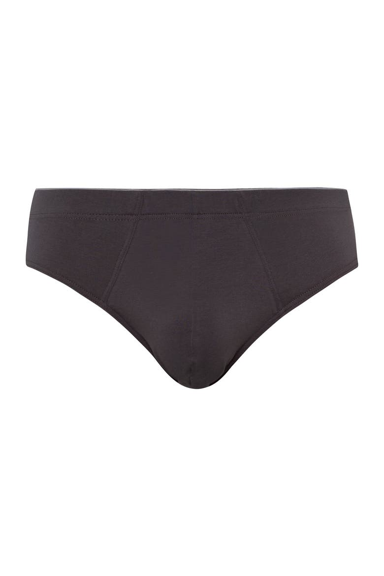 Cotton Superior Cotton Brief, Main, color, Coal Grey