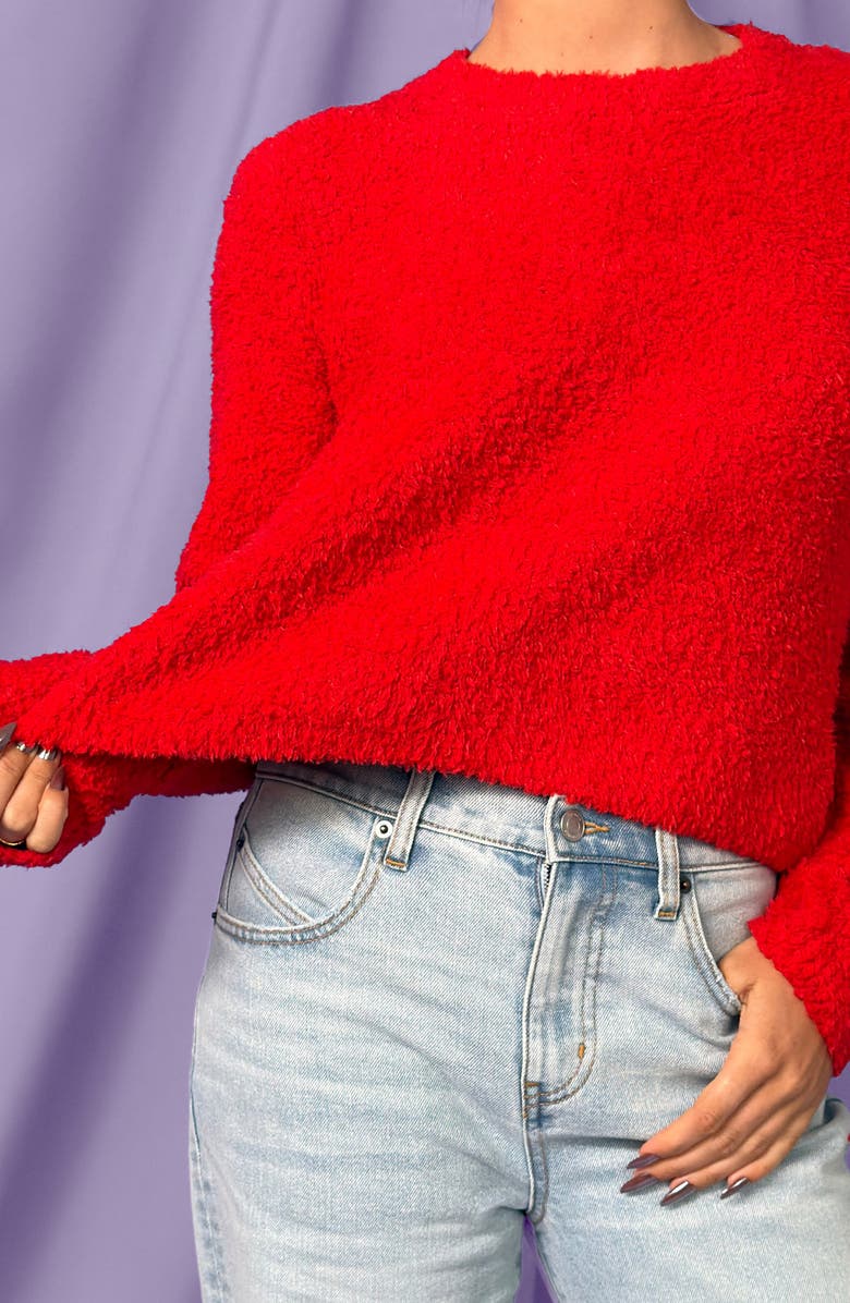 Florence by Mills Crop Crewneck Sweater, Alternate, color, Scarlet