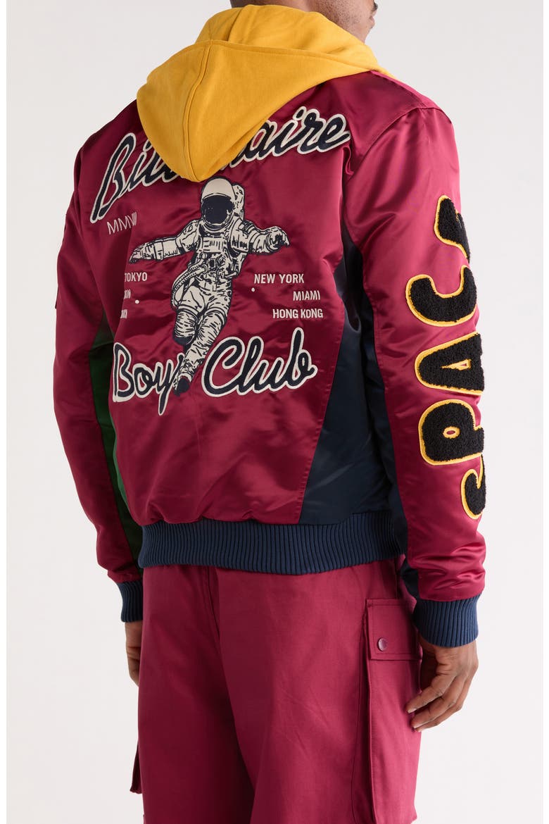 Space Suit Bomber Jacket, Alternate, color, RHODODENDRON
