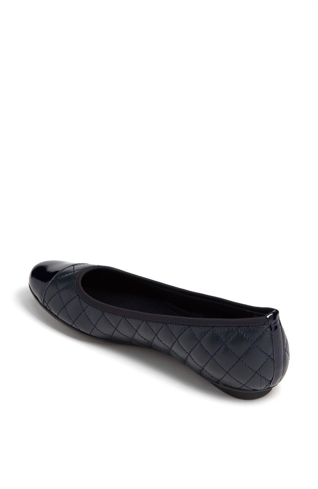 'Serene' Flat, Alternate, color, NAVY NAPPA/ PATENT