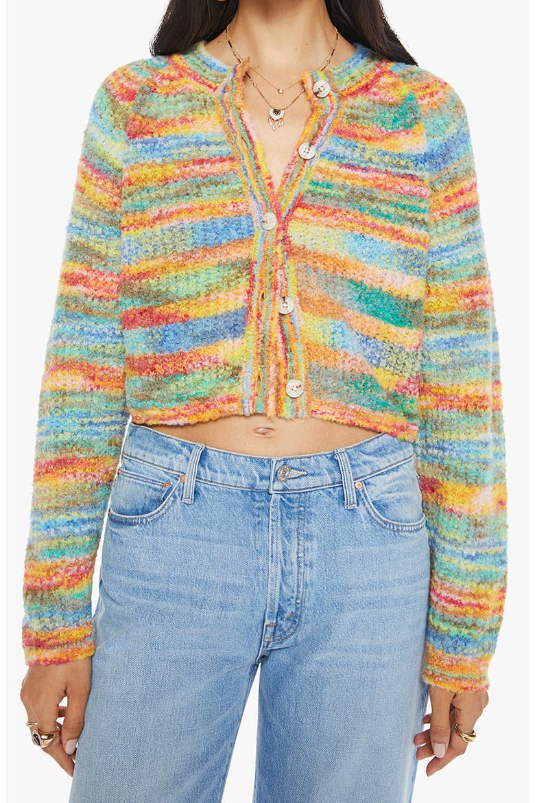 The Raglan Stripe Alpaca Blend Crop Cardigan (Women) | Nordstrom