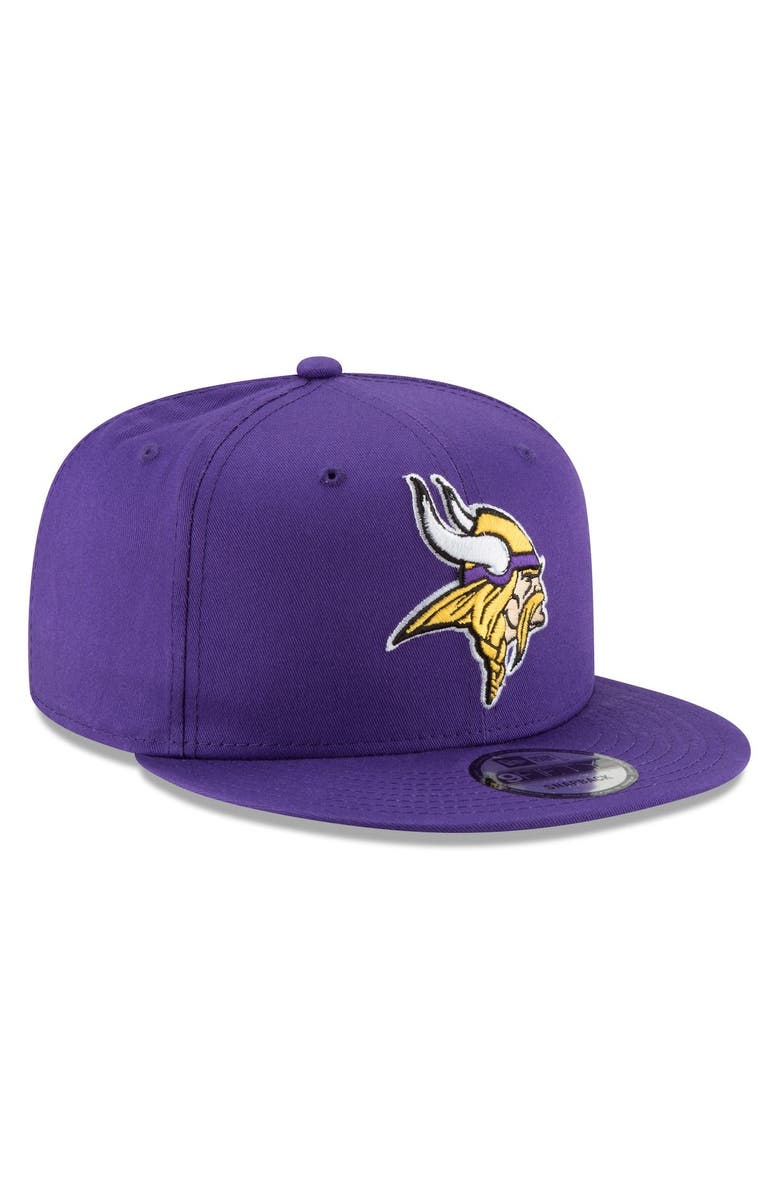New Era Men's New Era Purple Minnesota Vikings Basic 9FIFTY Adjustable Snapback Hat, Alternate, color, Purple