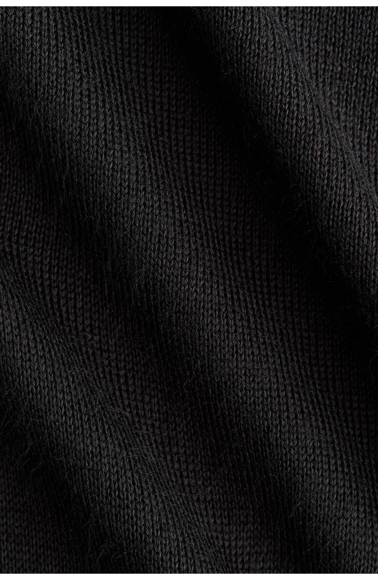 H&M Fine-knit One-shoulder Top, Alternate, color, Black