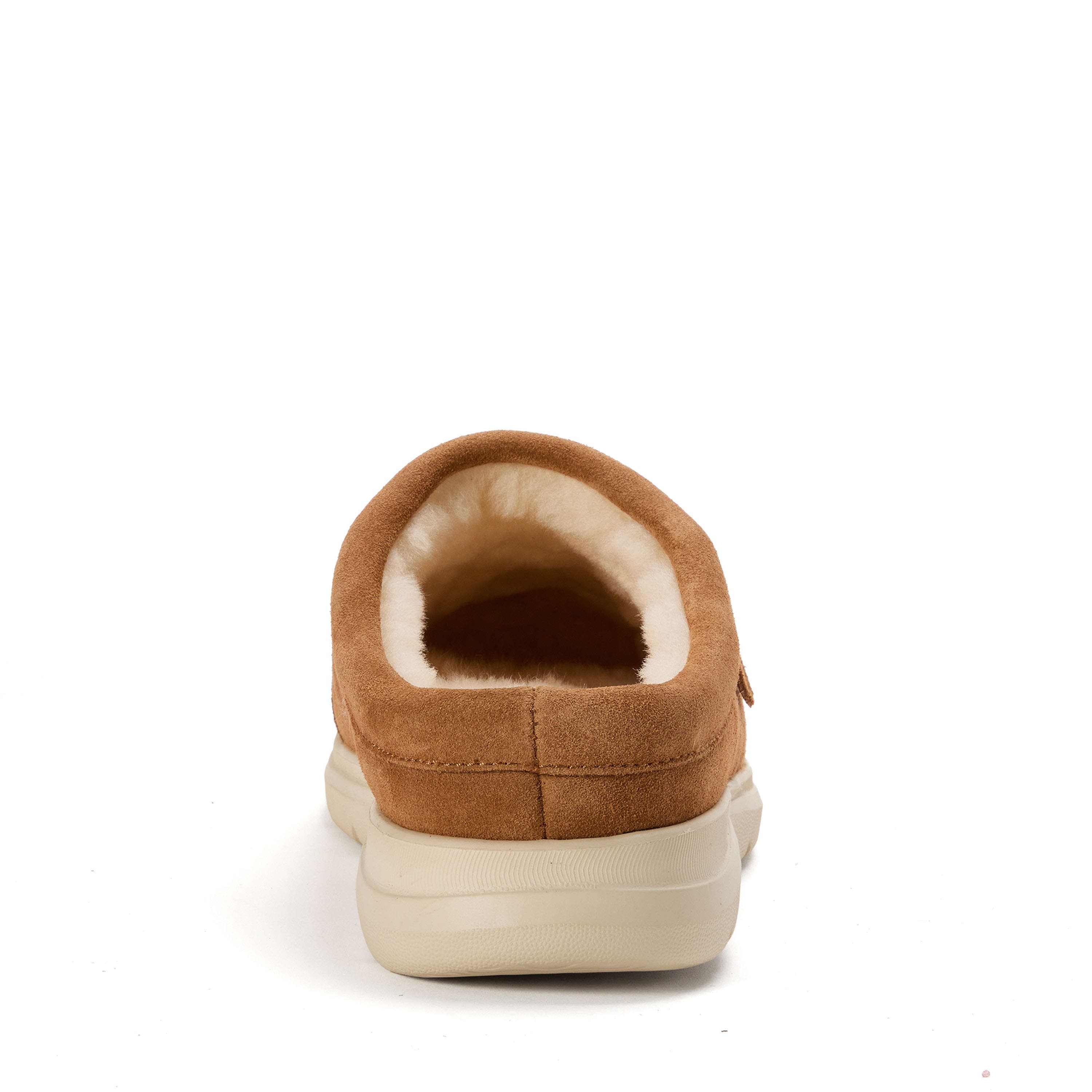DEARFOAMS Fireside Lithgow Genuine Shearling Clog, Alternate, color, Chestnut
