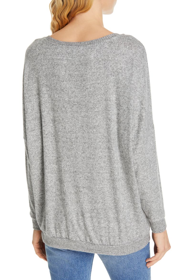 Jennina Drop Shoulder Sweater, Alternate, color, HEATHER GREY