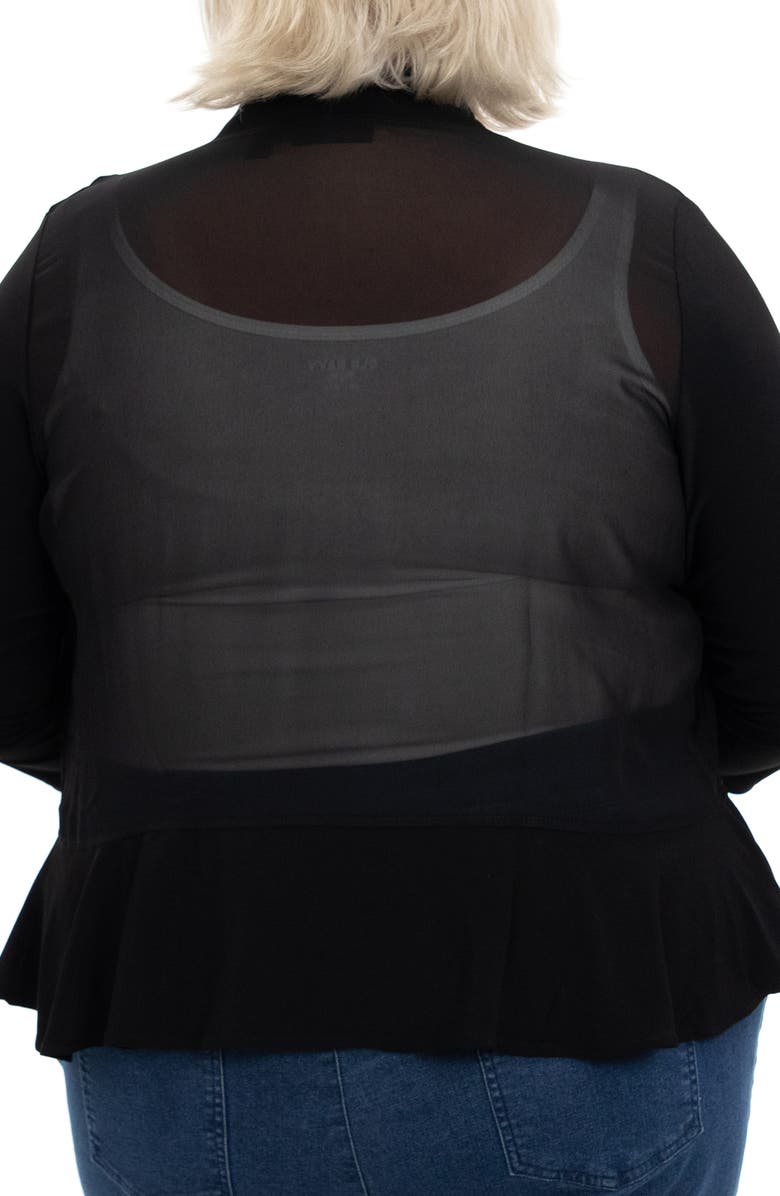 Nina Leonard Mesh Dot Bolero, Alternate, color, 