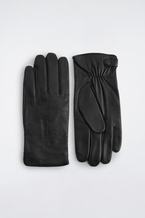 Cashmere-Lined Leather Gloves