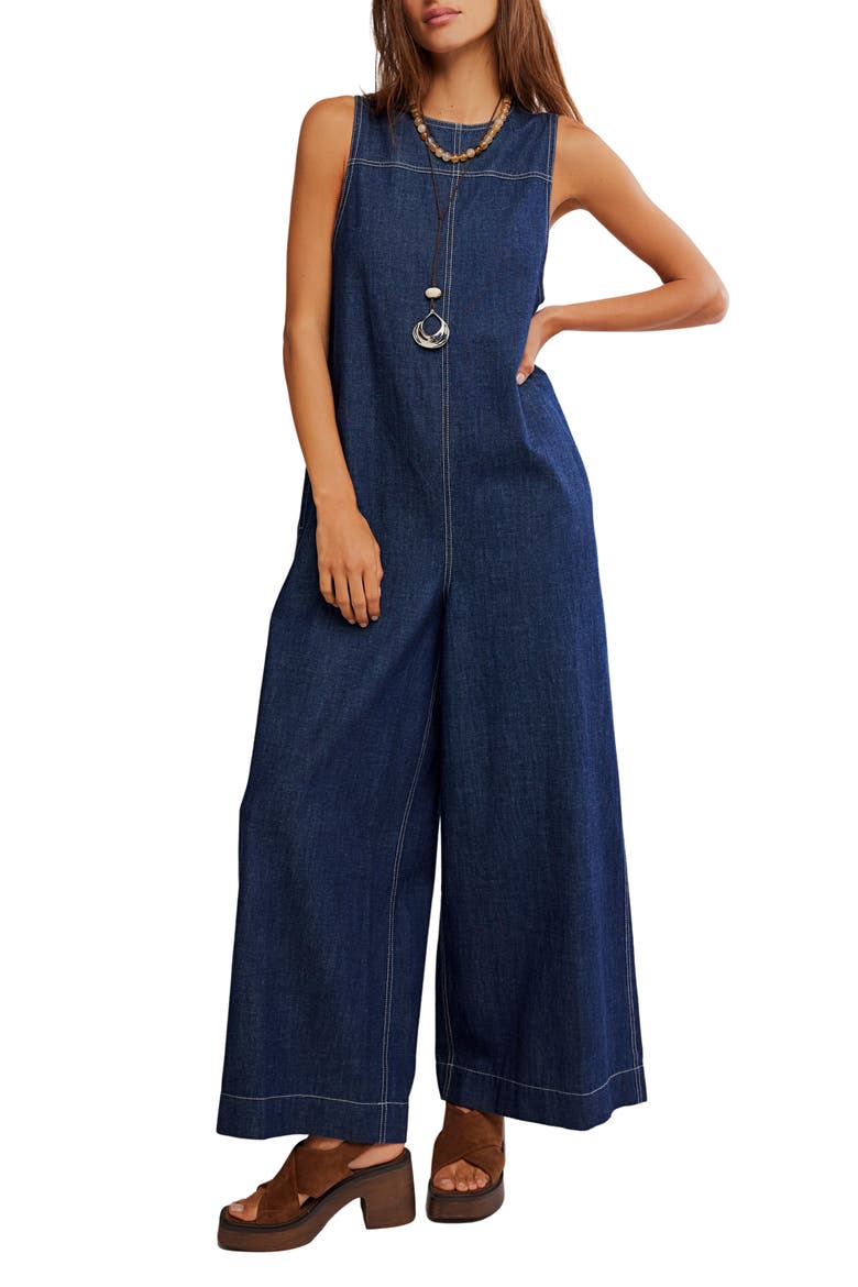 Do No Wrong Denim Jumpsuit, Main, color, CHEMISTY