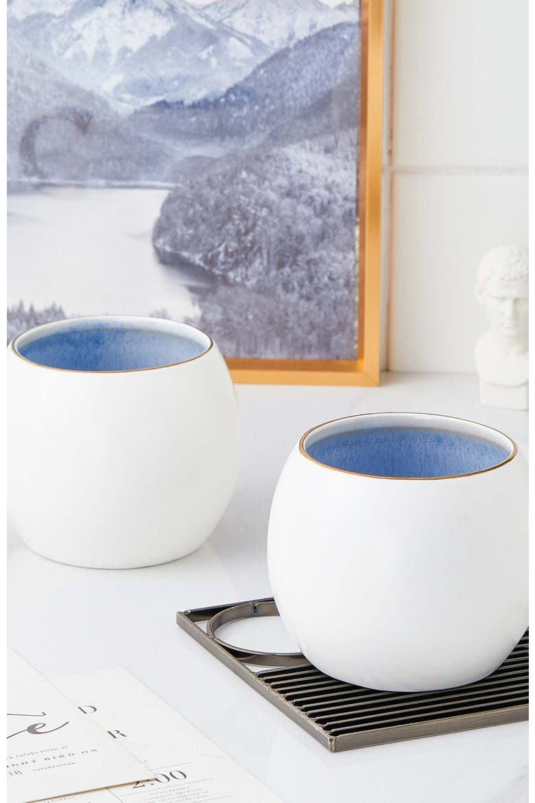 Josephine Porcelain 4-Piece Mug Set, Alternate, color, Blue
