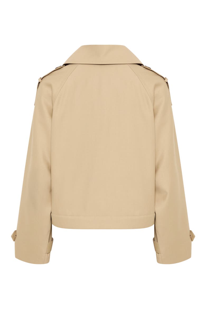 Cropped Trench Coat, Alternate, color, CORNSTALK