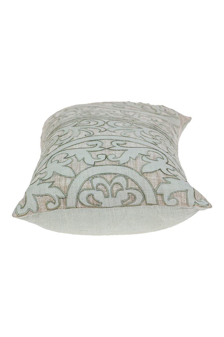 Fleura Embroidered Throw Pillow, Alternate, color, BEIGE