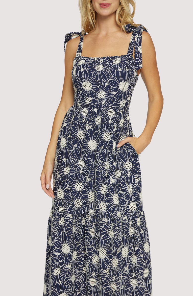 Lost + Wander Zenith Bloom Maxi Dress, Alternate, color, Blue-Floral-Multi