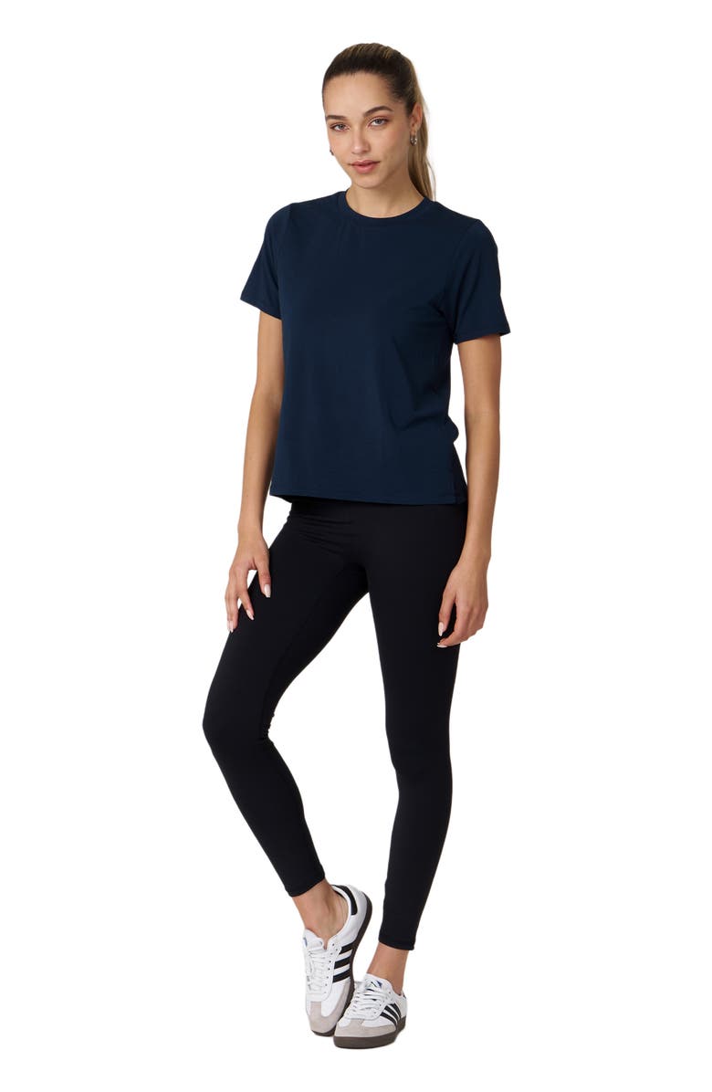Rebody Active Rebody Essentials Short Sleeve Top, Alternate, color, Navy
