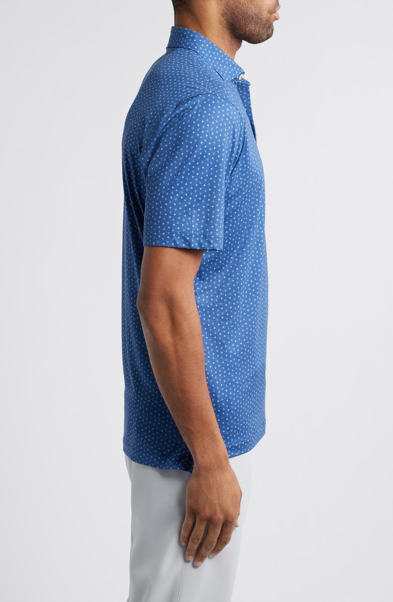 johnnie-O Top o' the Morning Scatter Print PREP-FORMANCE Golf Polo, Alternate, color, Lake