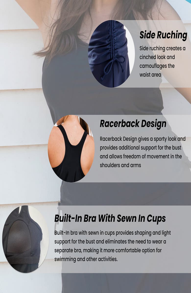 Calypsa Plus Size Maya Tankini Swim Top With Built-in Bra, Alternate, color, Sunshine Sails