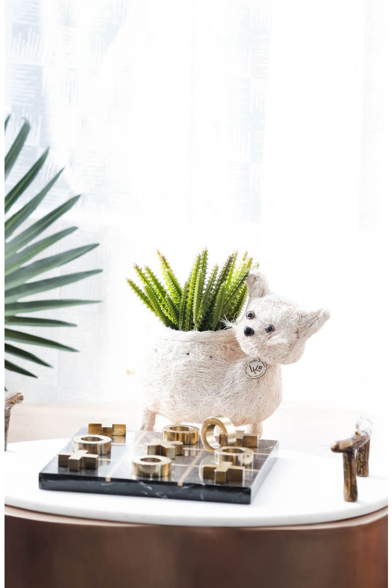 Baby Cat Handwoven Planter, Alternate, color, WHITE