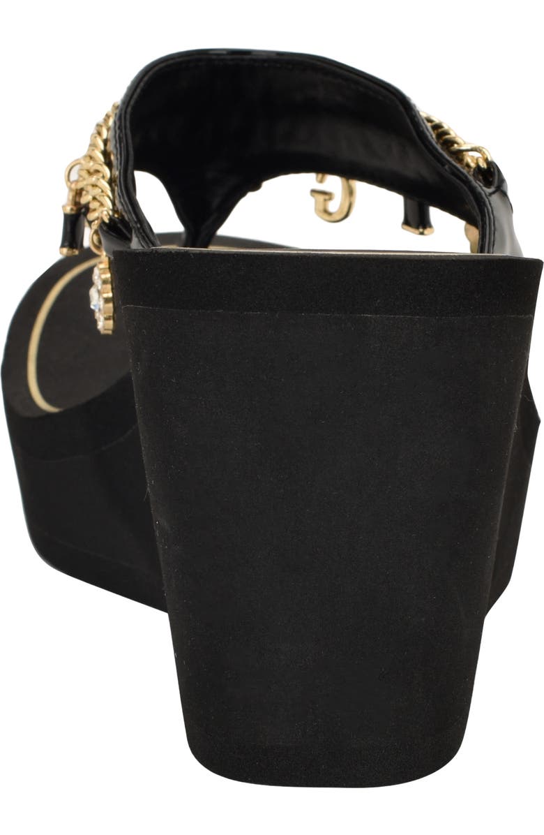 GUESS Sutton Platform Wedge Sandal, Alternate, color, Black