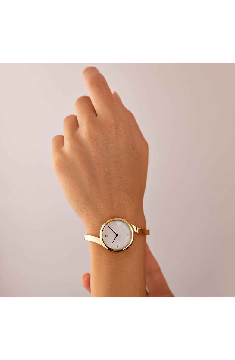 VANNA Claire Gemstone Watch, Alternate, color, White Pearl-Gold