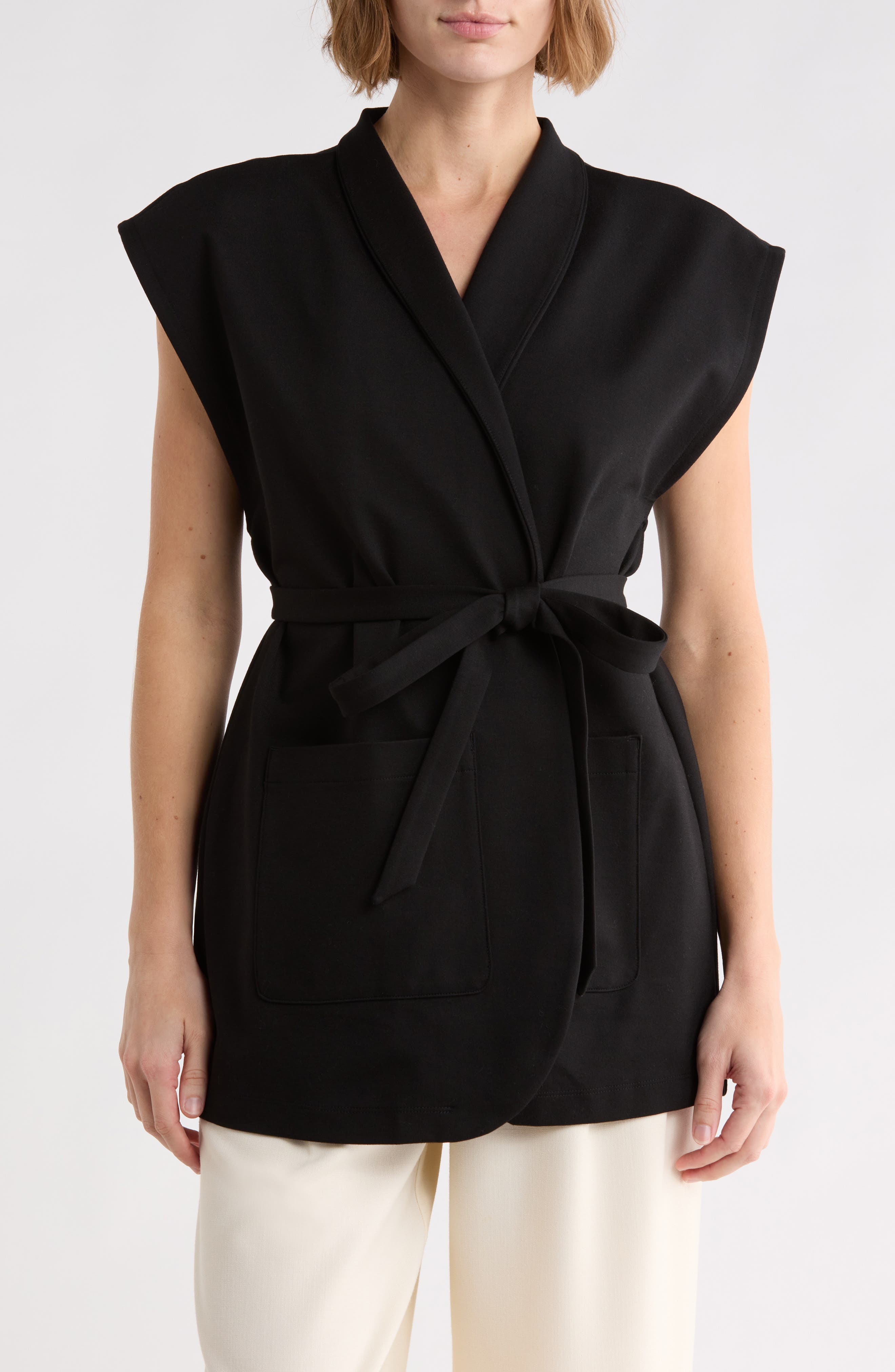 High Collar Long Vest