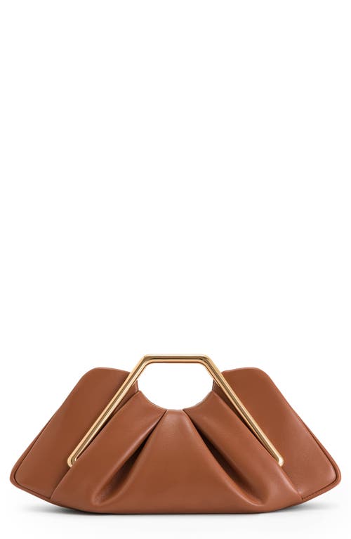JW PEI Lila Metal Frame Clutch Bag in Brown  product