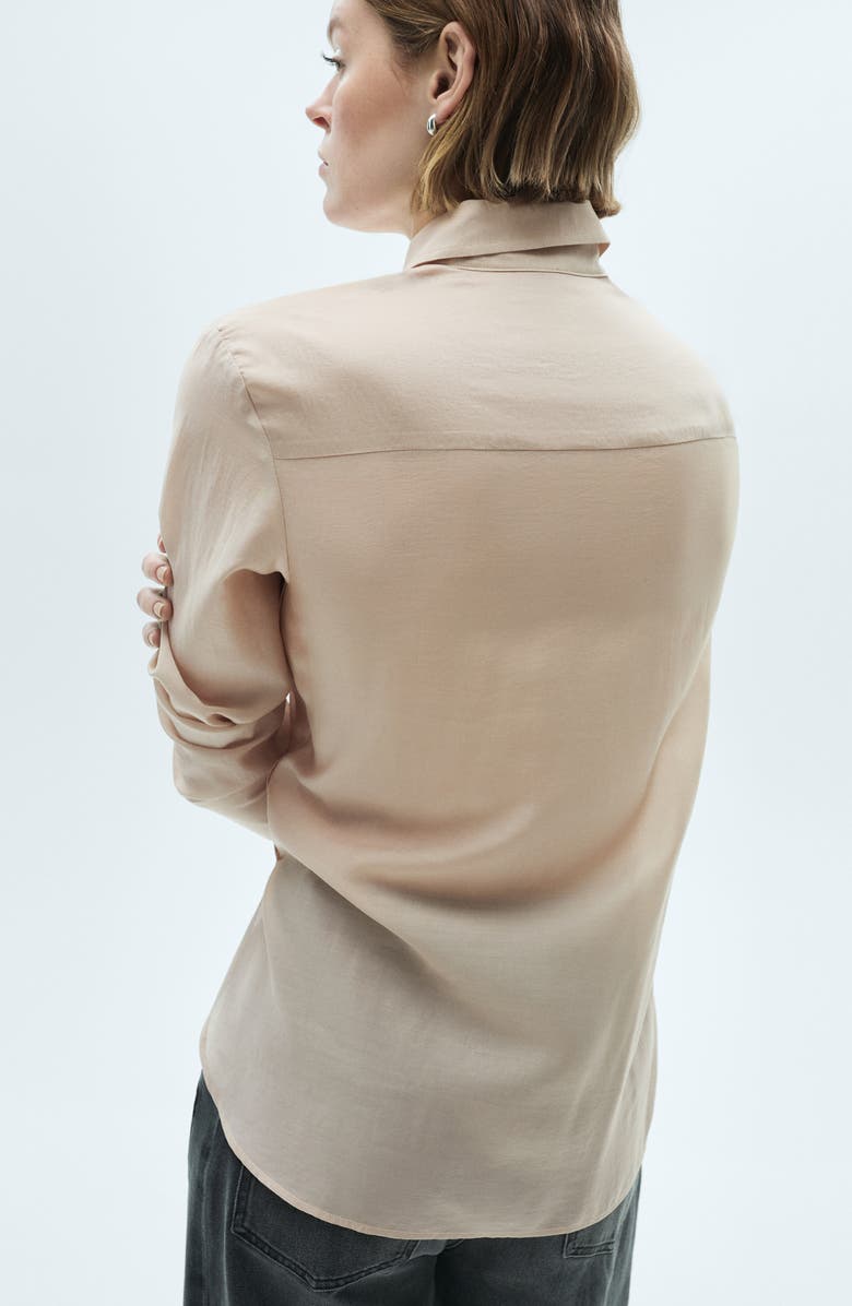 MANGO Satin Shirt, Alternate, color,