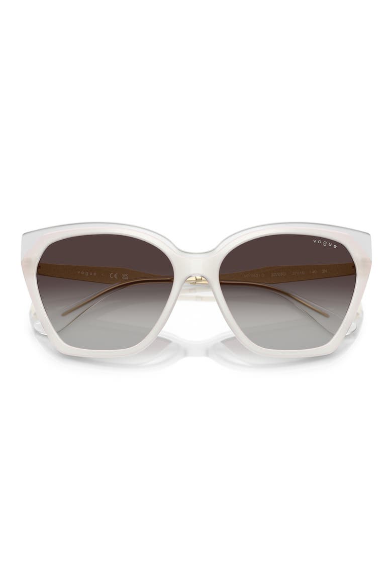 57mm Polarized Gradient Cat Eye Sunglasses, Alternate, color, GREY GRADIENT