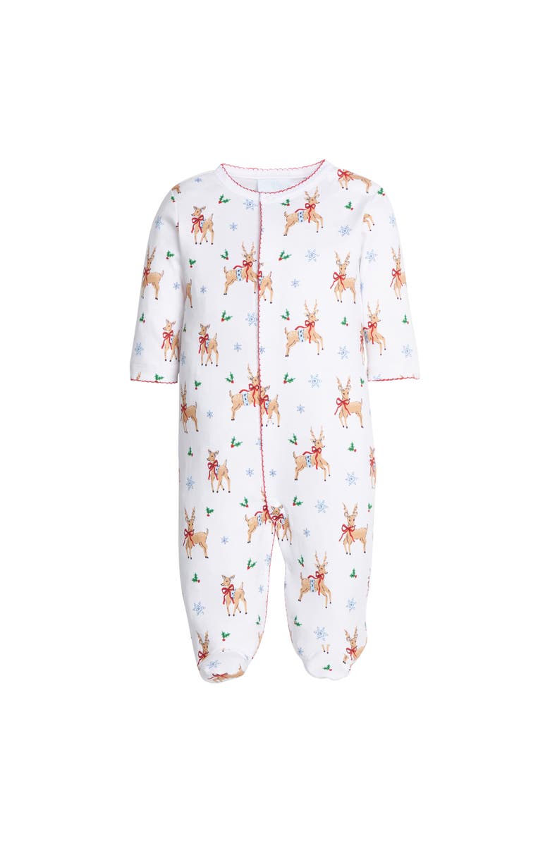 Little English Printed Footie, Main, color, Reindeer Games