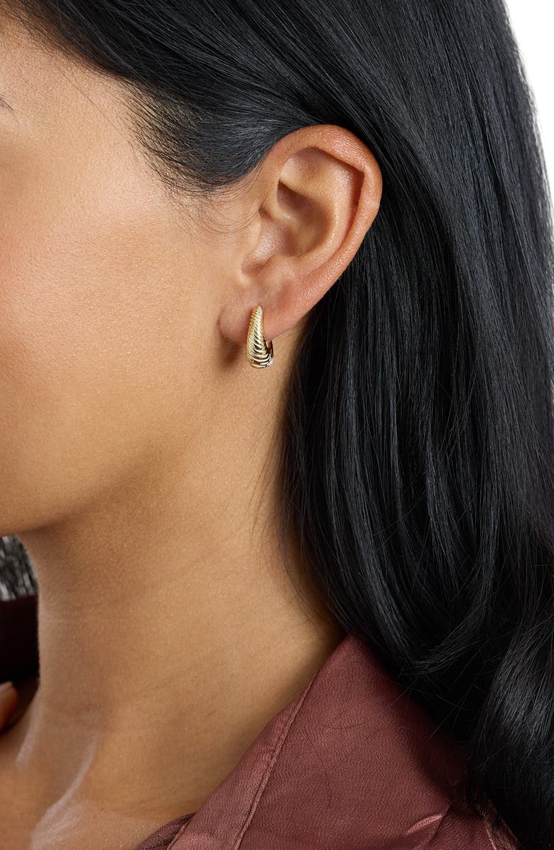 ATHRA LUXE The Solstice Ribbed Hoop Earrings, Alternate, color, 