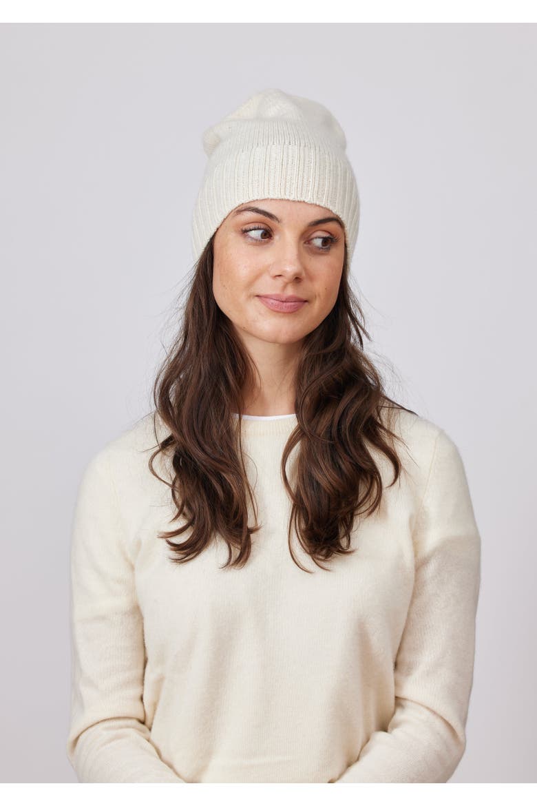 Classic Cashmere Slouch Hat, Alternate, color, Ivory