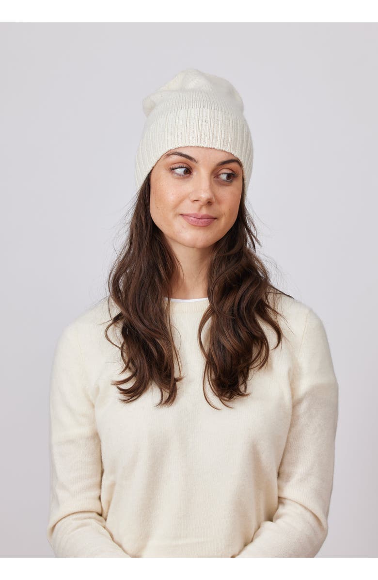 Hat Attack Classic Cashmere Slouch Hat, Alternate, color, Ivory