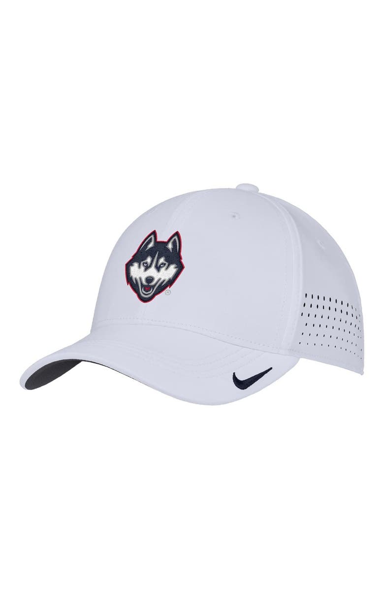 Nike Men's Nike White UConn Huskies 2025 On-Field Performance Flex Hat, Alternate, color, White