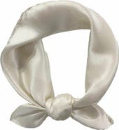 SILKSILKY Pure Silk Solid Color Square Scarf