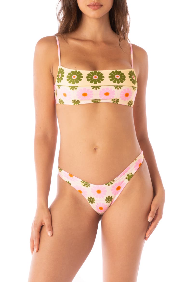 Splendour High Cut Reversible Bikini Bottoms, Alternate, color, WHITE