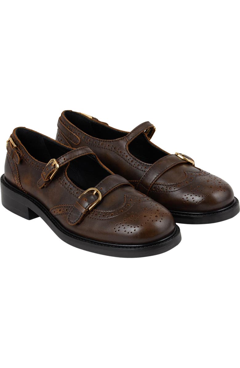 SANDRO Buckle derbies, Alternate, color, Brown