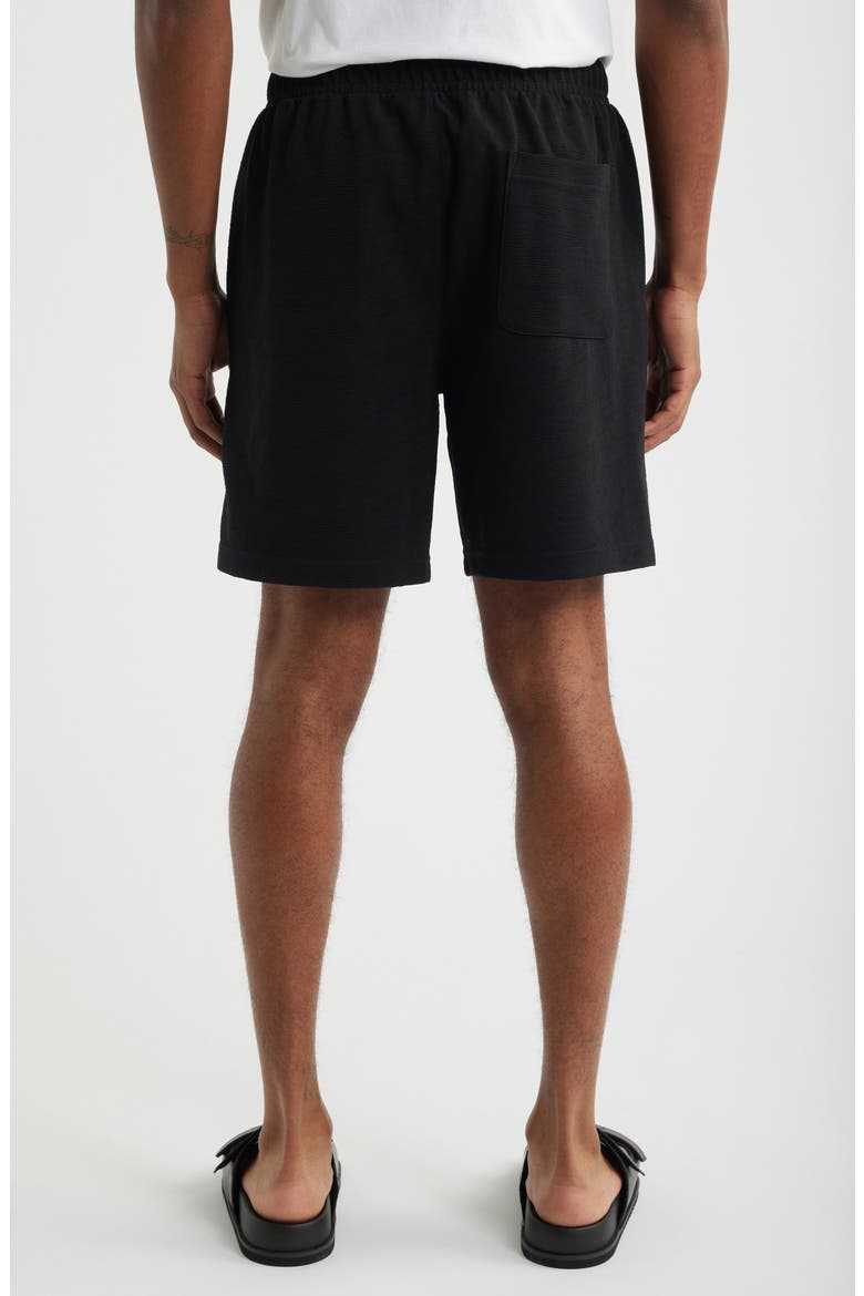 Knit Drawstring Shorts, Alternate, color, BLACK