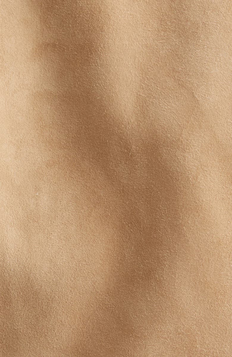 Lafayette 148 New York Belted Nubuck Leather Jacket, Alternate, color, Oat