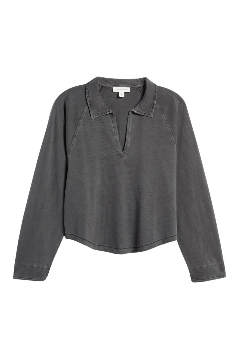 Relaxed Fit Organic Cotton Polo T-Shirt, Alternate, color, BLACK JET
