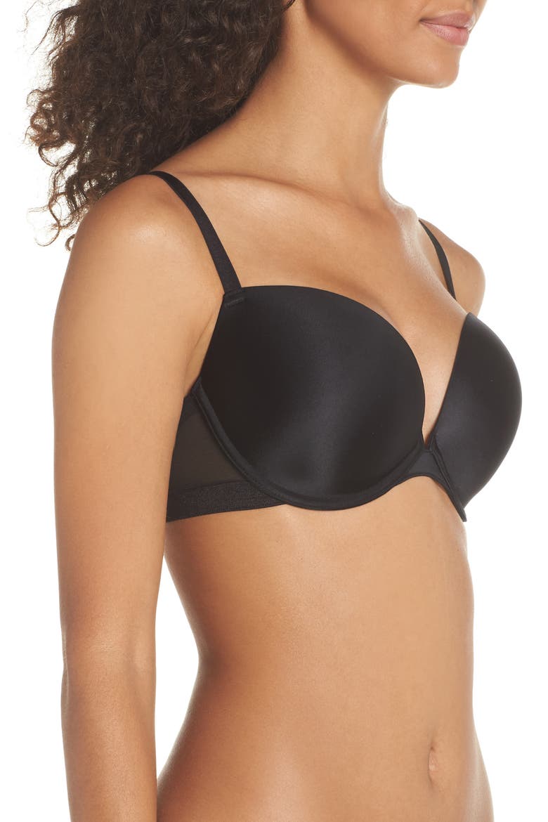 Infinite Underwire T-Shirt Bra, Alternate, color, BLACK