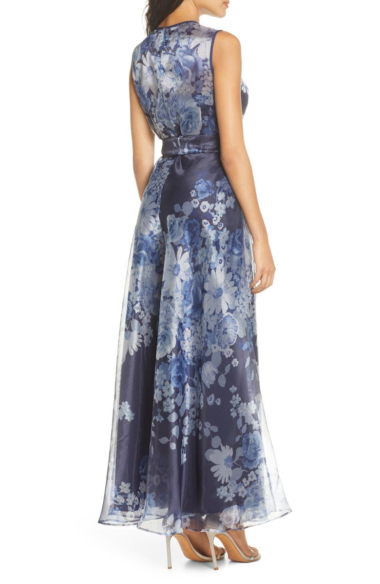 Eliza J Floral Organza Jumpsuit, Alternate, color,