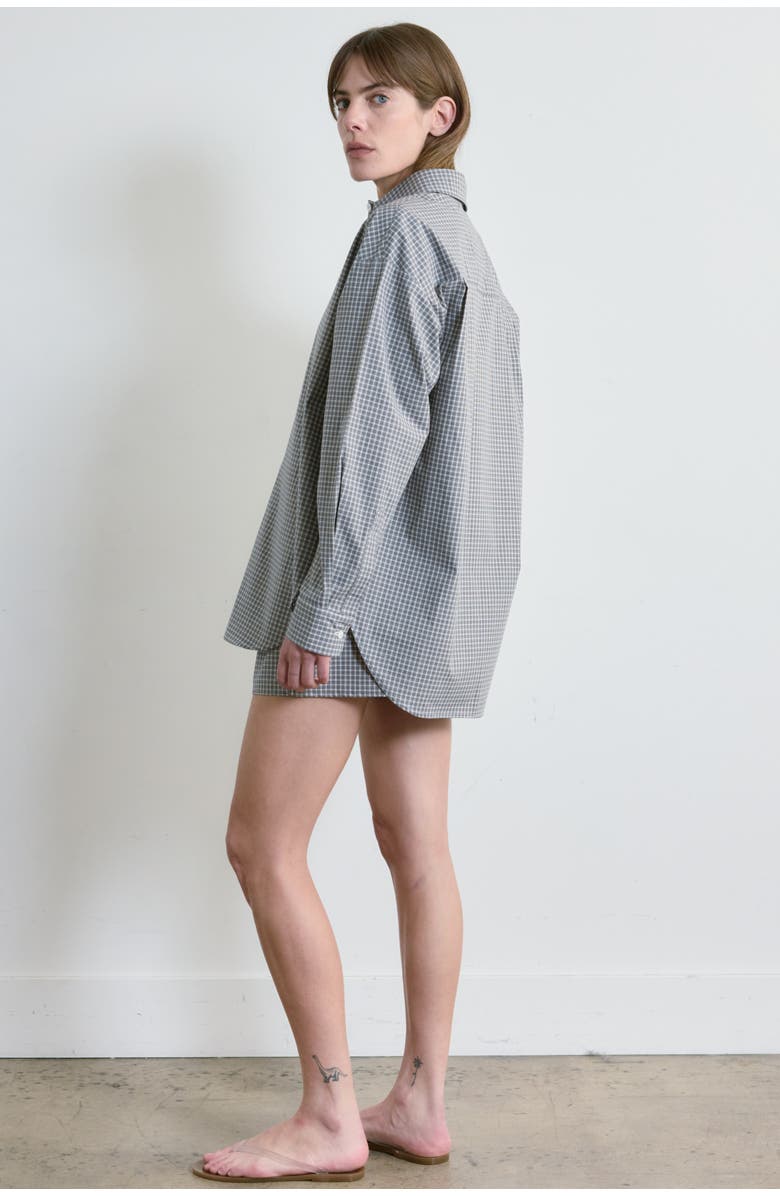 Almina Concept Oversized Cotton Shirt, Alternate, color, Grey Stripe