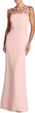 Mac Duggal Women's Sleeveless Crepe Gown With Embellished Bows