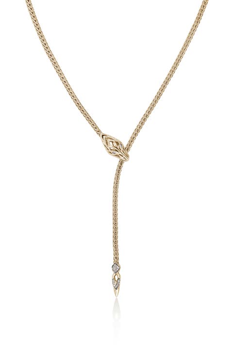 Naga Lariat, Gemstones, 2.5mm