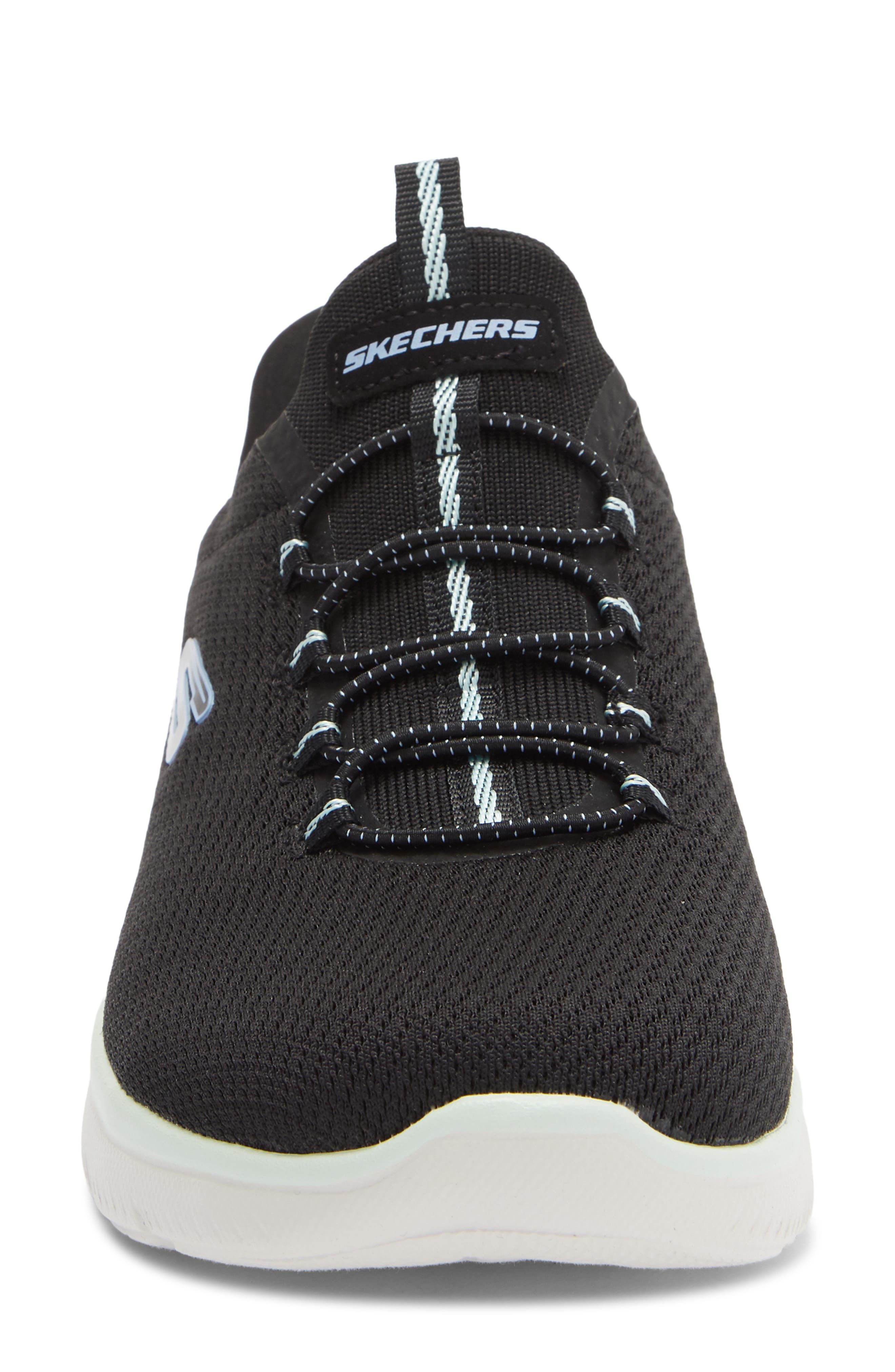 SKECHERS Summits Swift Step Sneaker, Alternate, color, Black/ Teal